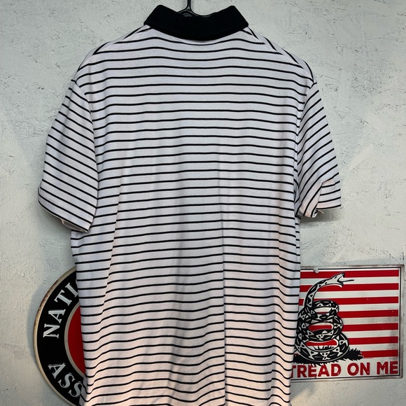 Polo Ralph Lauren. White with black striped polo. - Picture 2 of 3